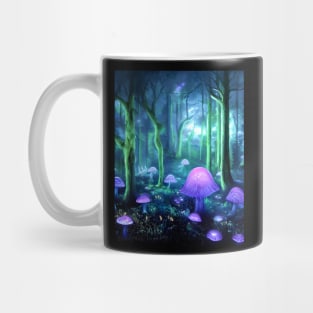 Psychedelic Magic Mushroom Forest Trippy Art Mug